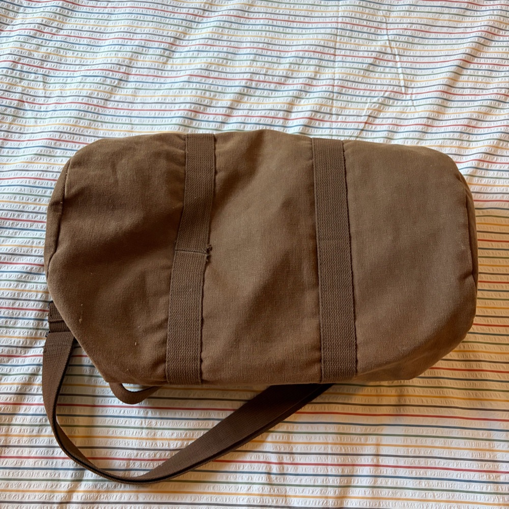 Rothco Heavy-Duty Canvas Shoulder Duffle Bag, Brown - Picture 2 of 4